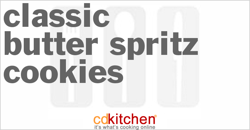 Classic Butter Spritz Cookies - CDKitchen.com