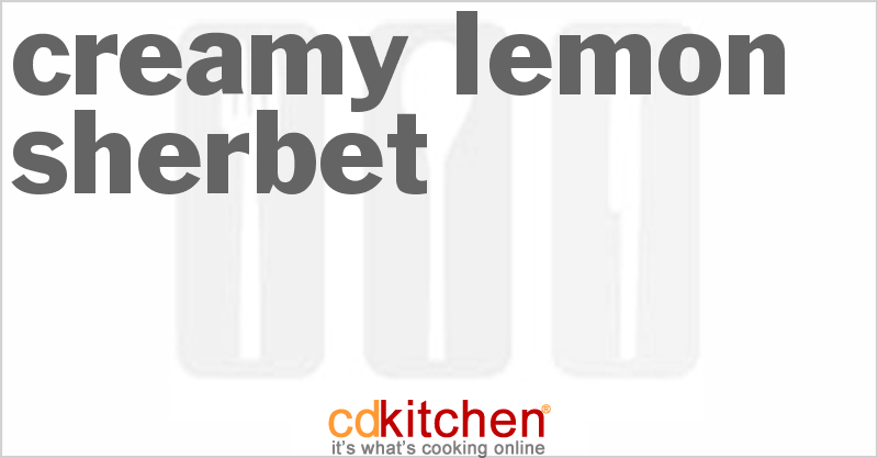 Creamy Lemon Sherbet - CDKitchen.com