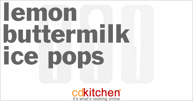 Lemon Buttermilk Ice Pops - CDKitchen.com
