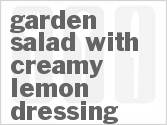 Garden Salad With Creamy Lemon Dressing