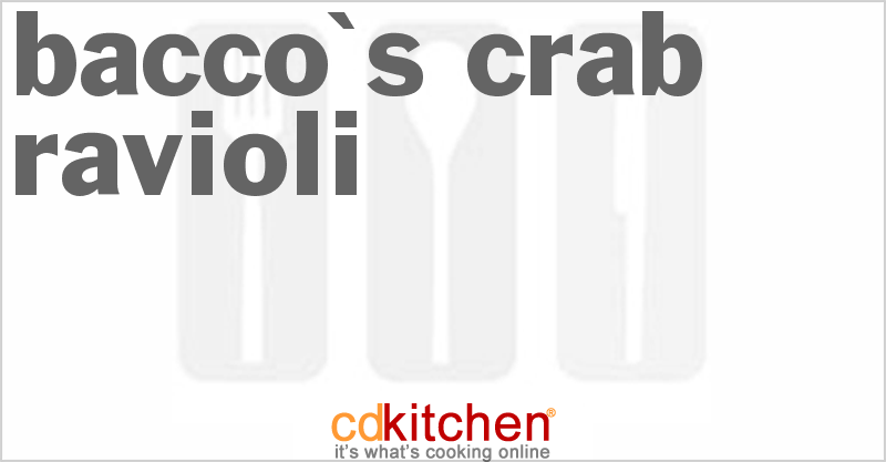 Bacco's Crab Ravioli - CDKitchen.com