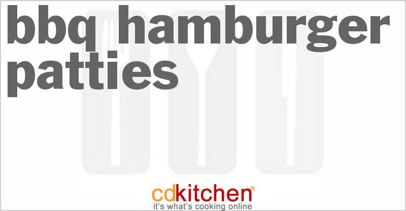 Bbq Hamburger Patties - CDKitchen.com