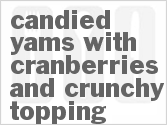 recipe for candied yams with cranberries and crunchy topping