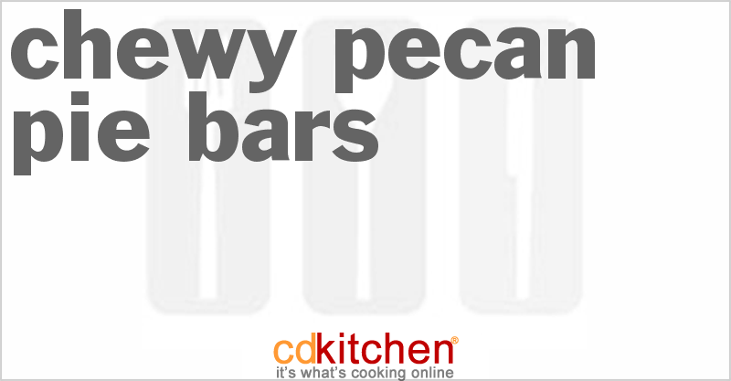 Chewy Pecan Pie Bars - CDKitchen.com