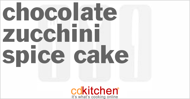 Chocolate Zucchini Spice Cake - CDKitchen.com