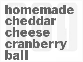 recipe for homemade cheddar cheese cranberry ball