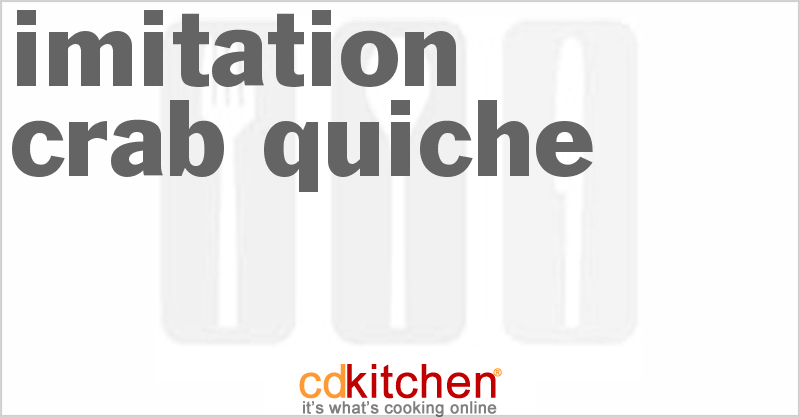 Imitation Crab Quiche - CDKitchen.com