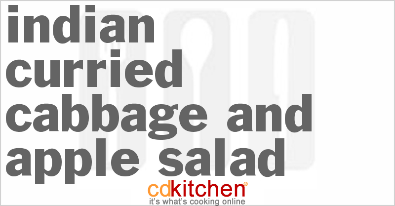 Indian Curried Cabbage And Apple Salad - CDKitchen.com