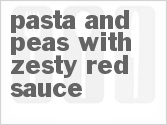 recipe for pasta and peas with zesty red sauce