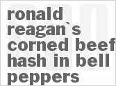 recipe for ronald reagan's corned beef hash in bell peppers