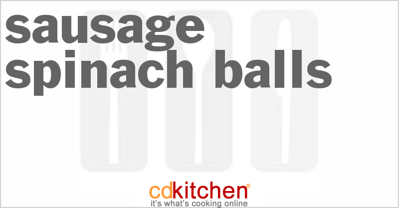 Sausage Spinach Balls - CDKitchen.com