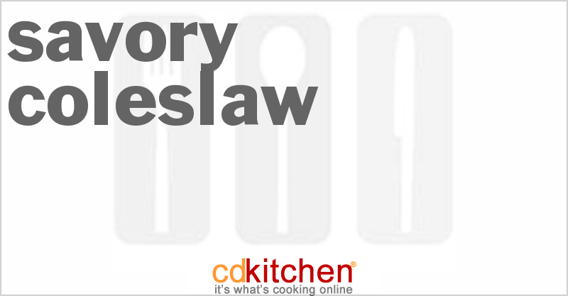 Savory Coleslaw - CDKitchen.com