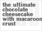 recipe for the ultimate chocolate cheesecake with macaroon crust