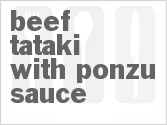 recipe for beef tataki with ponzu sauce