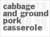recipe for cabbage and ground pork casserole