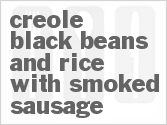 recipe for slow cooker creole black beans and rice with smoked sausage