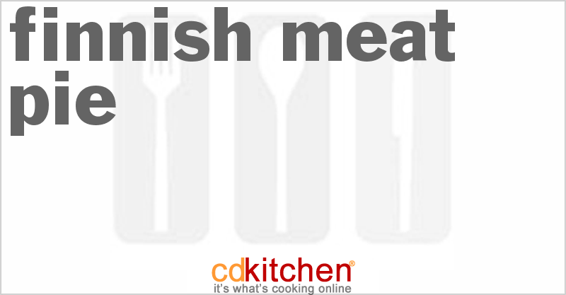 Finnish Meat Pie - CDKitchen.com