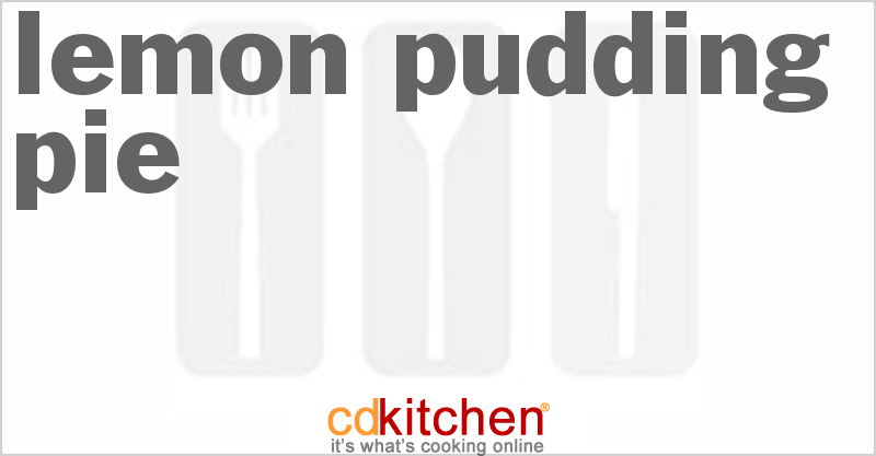 Lemon Pudding Pie - CDKitchen.com