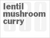 recipe for lentil mushroom curry