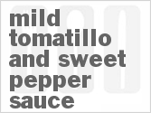 recipe for mild tomatillo and sweet pepper sauce