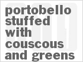 recipe for portobello stuffed with couscous and greens