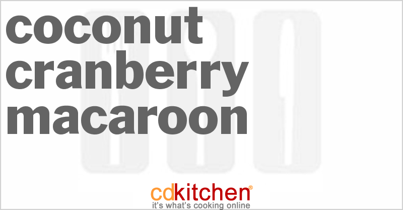 Coconut Cranberry Macaroon - CDKitchen.com