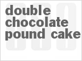 recipe for double chocolate pound cake