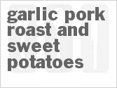 recipe for slow cooker garlic pork roast and sweet potatoes
