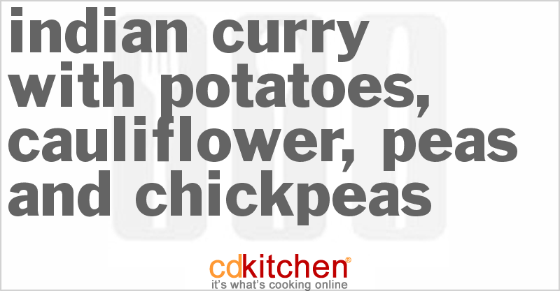Indian Curry With Potatoes, Cauliflower, Peas And Chickpeas - CDKitchen.com