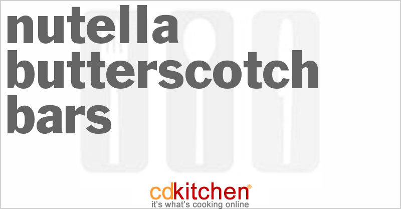 Nutella Butterscotch Bars - CDKitchen.com