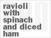 recipe for ravioli with spinach and diced bacon