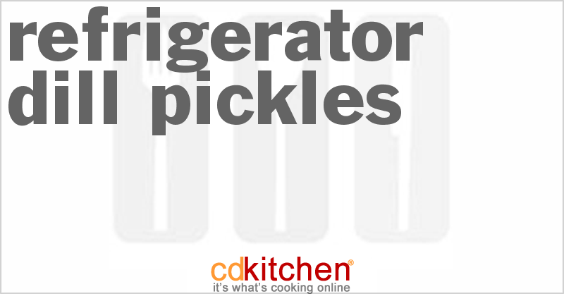 Refrigerator Dill Pickles - CDKitchen.com