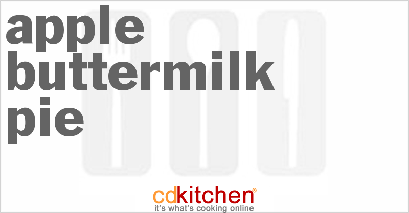 Apple-buttermilk Pie - CDKitchen.com