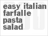 recipe for easy italian farfalle pasta salad