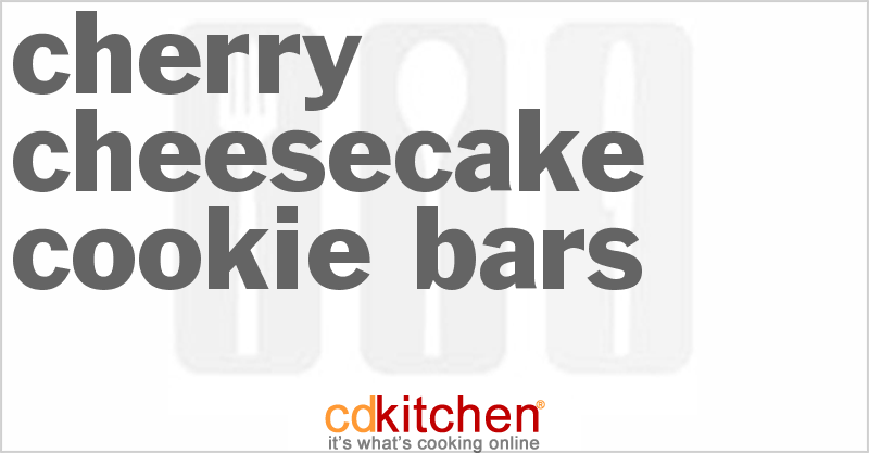 Cherry Cheesecake Cookie Bars - CDKitchen.com