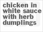 recipe for chicken in white sauce with herb dumplings