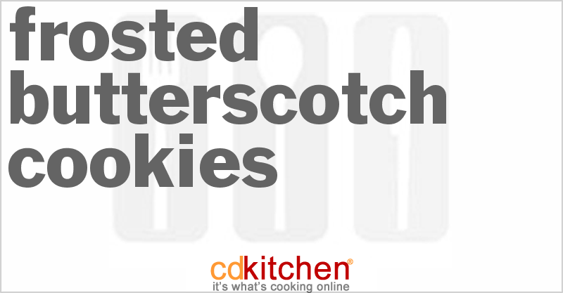 Frosted Butterscotch Cookies - CDKitchen.com