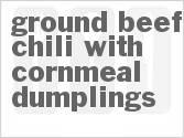 recipe for ground beef chili with cornmeal dumplings
