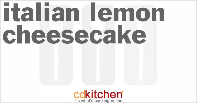 Italian Lemon Cheesecake - CDKitchen.com