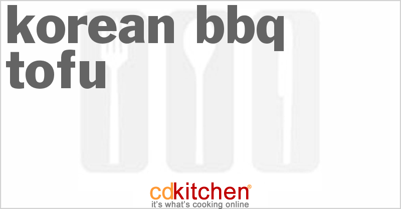 Korean BBQ Tofu - CDKitchen.com