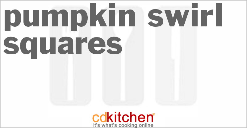 Pumpkin Swirl Squares - CDKitchen.com