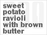 recipe for sweet potato ravioli with brown butter
