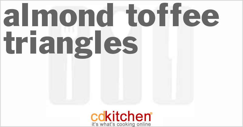 Almond Toffee Triangles - CDKitchen.com