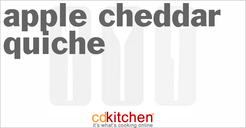 Apple Cheddar Quiche - CDKitchen.com