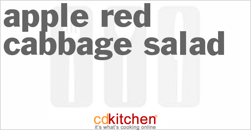 Apple Red Cabbage Salad - CDKitchen.com