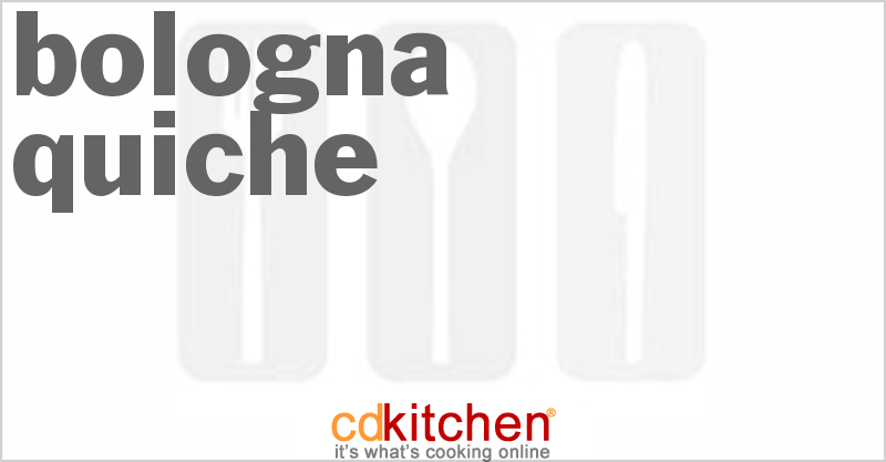 Bologna Quiche - CDKitchen.com