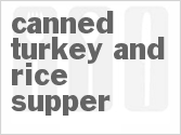 recipe for canned turkey and rice supper