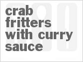 recipe for crab fritters with curry sauce