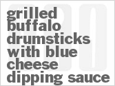 recipe for grilled buffalo chicken drumsticks with blue cheese dipping sauce