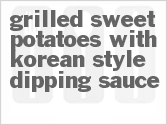 recipe for grilled sweet potatoes with korean-style dipping sauce